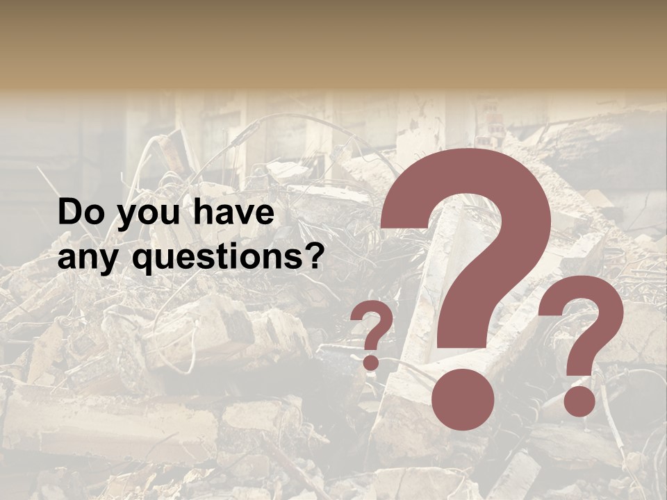 Cracked Crash Rubble PowerPoint Template