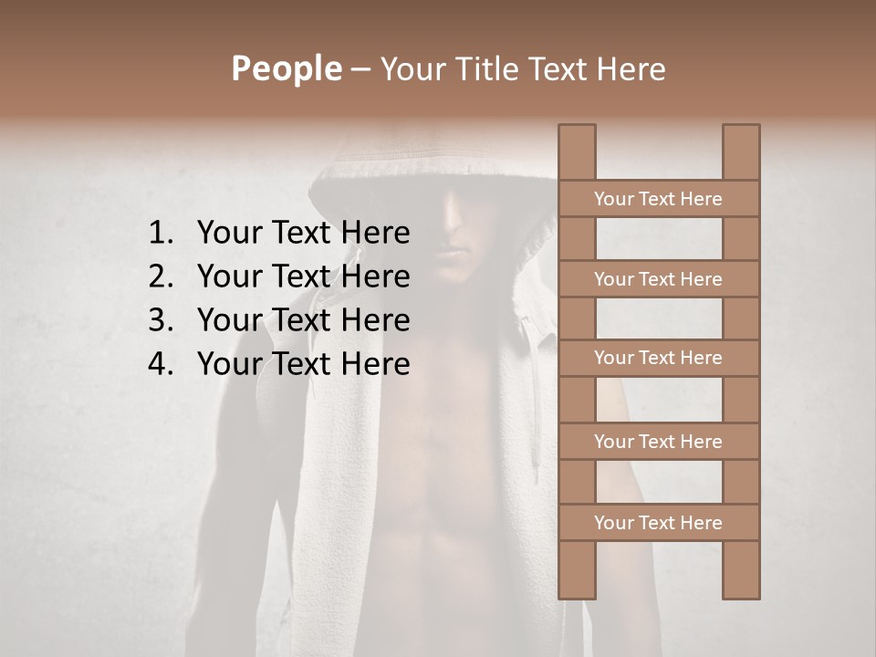 Naked Casual Guy PowerPoint Template