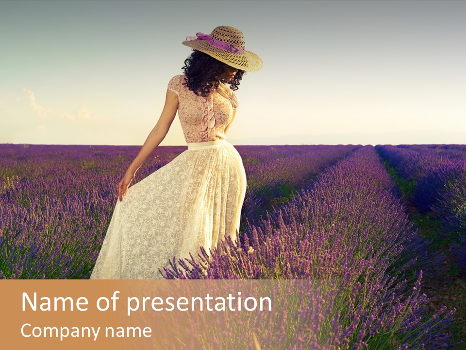 Enjoying Woman Colorful PowerPoint Template