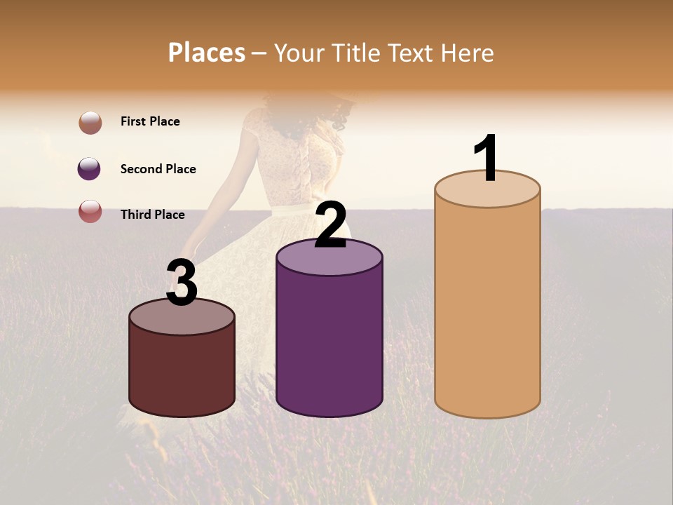 Enjoying Woman Colorful PowerPoint Template