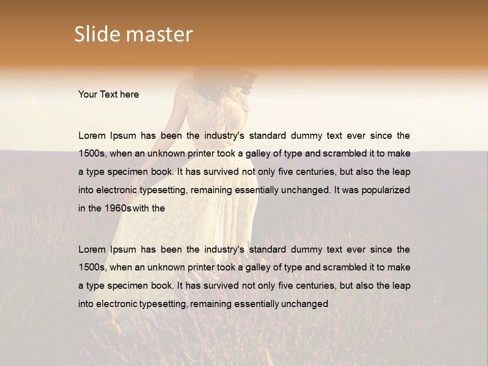 Enjoying Woman Colorful PowerPoint Template