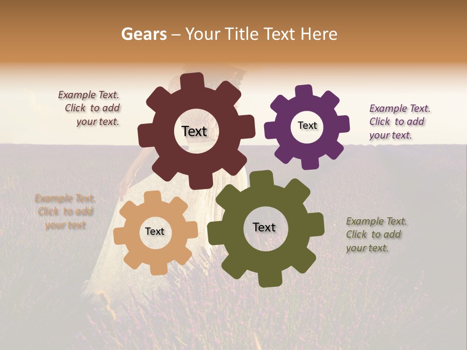 Enjoying Woman Colorful PowerPoint Template