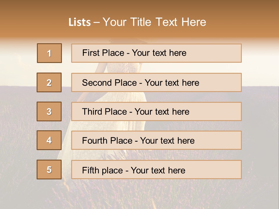 Enjoying Woman Colorful PowerPoint Template