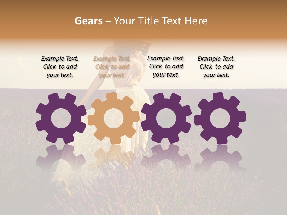 Enjoying Woman Colorful PowerPoint Template