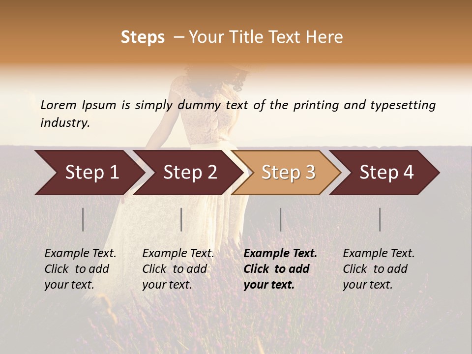 Enjoying Woman Colorful PowerPoint Template