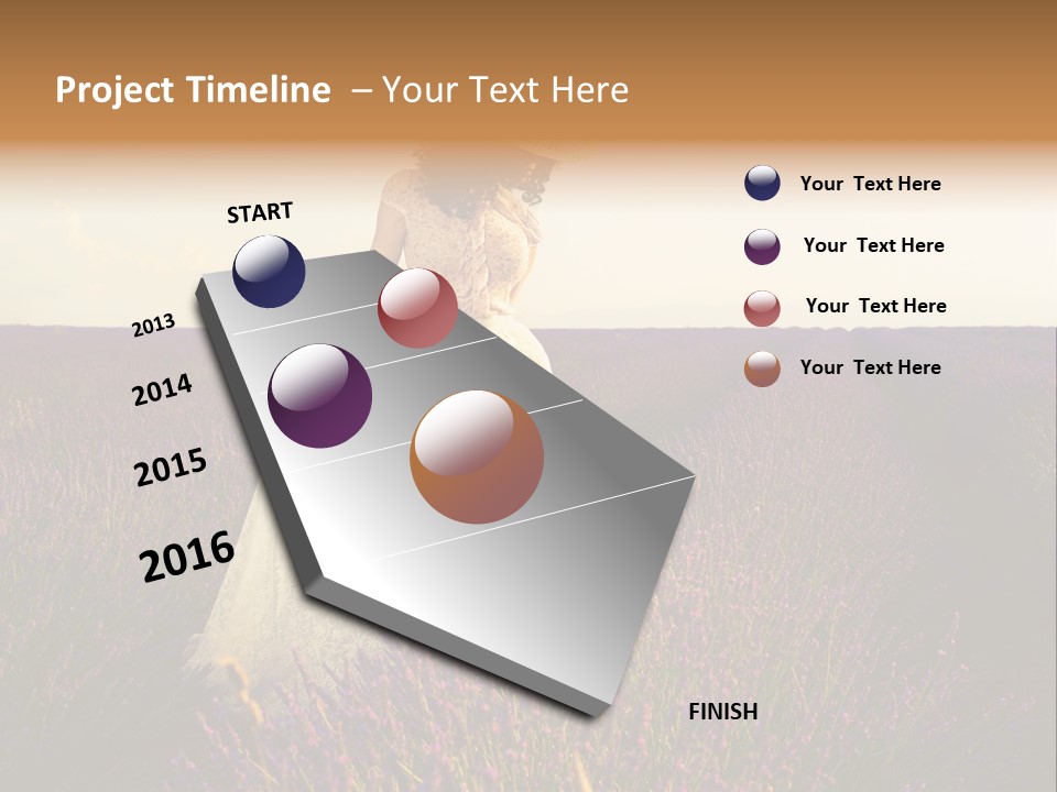 Enjoying Woman Colorful PowerPoint Template