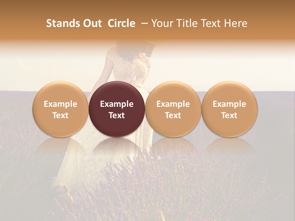 Enjoying Woman Colorful PowerPoint Template