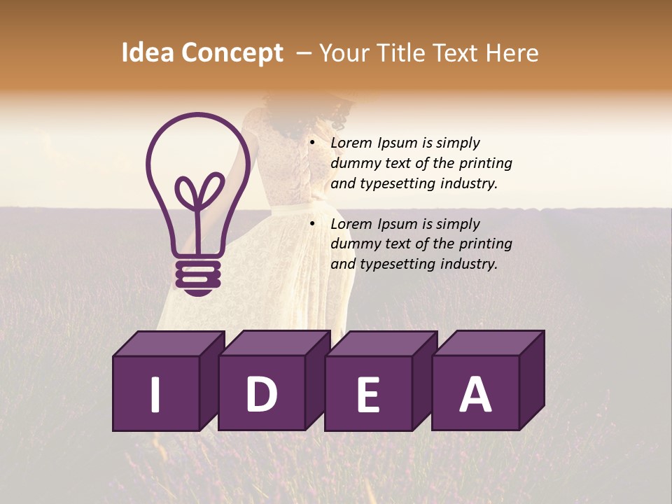 Enjoying Woman Colorful PowerPoint Template