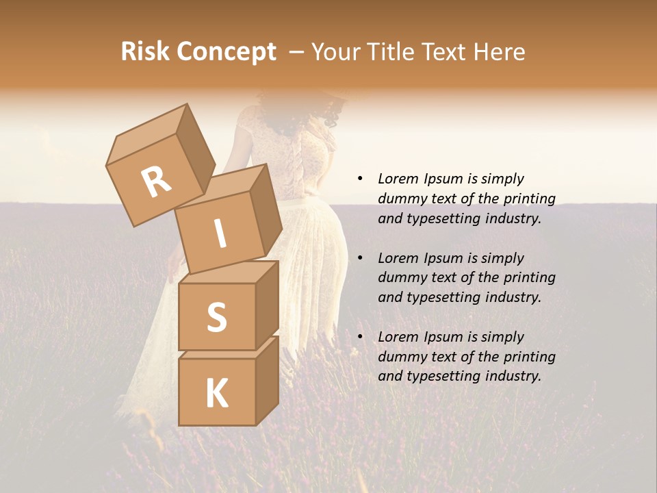 Enjoying Woman Colorful PowerPoint Template