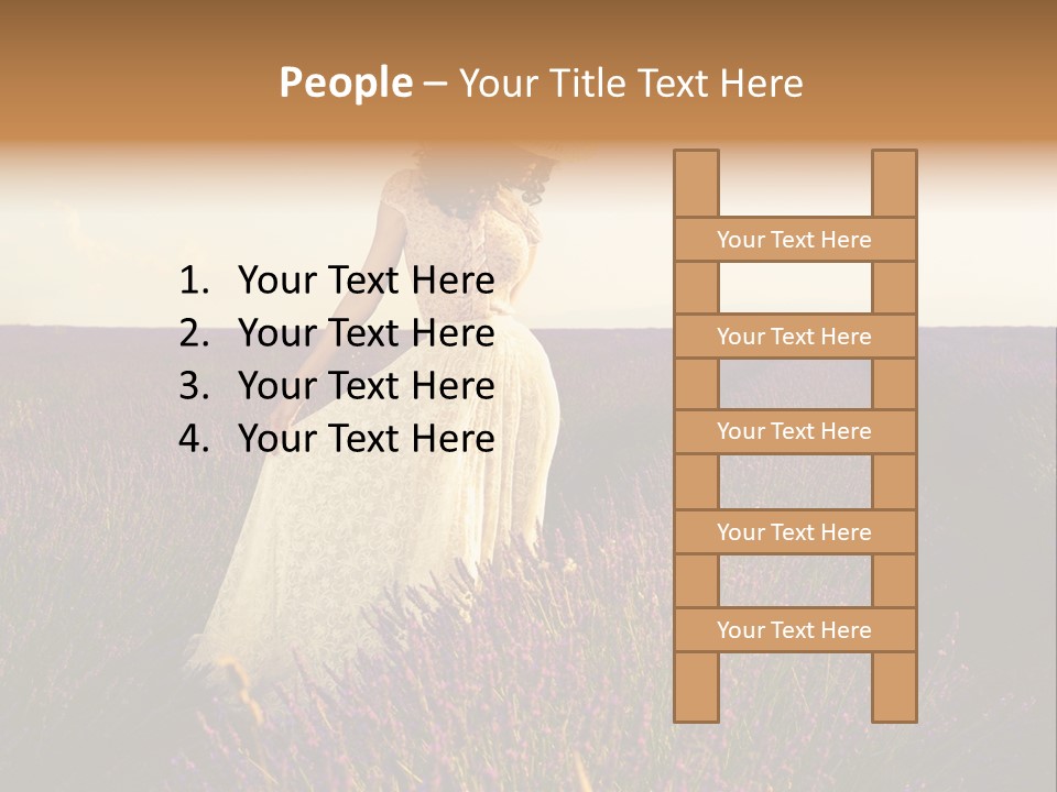 Enjoying Woman Colorful PowerPoint Template