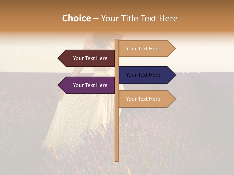 Enjoying Woman Colorful PowerPoint Template