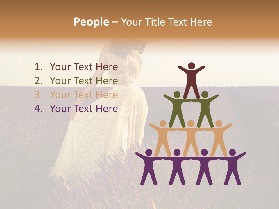 Enjoying Woman Colorful PowerPoint Template