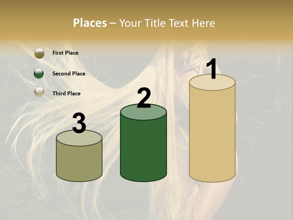 Freedom Hair Pretty PowerPoint Template