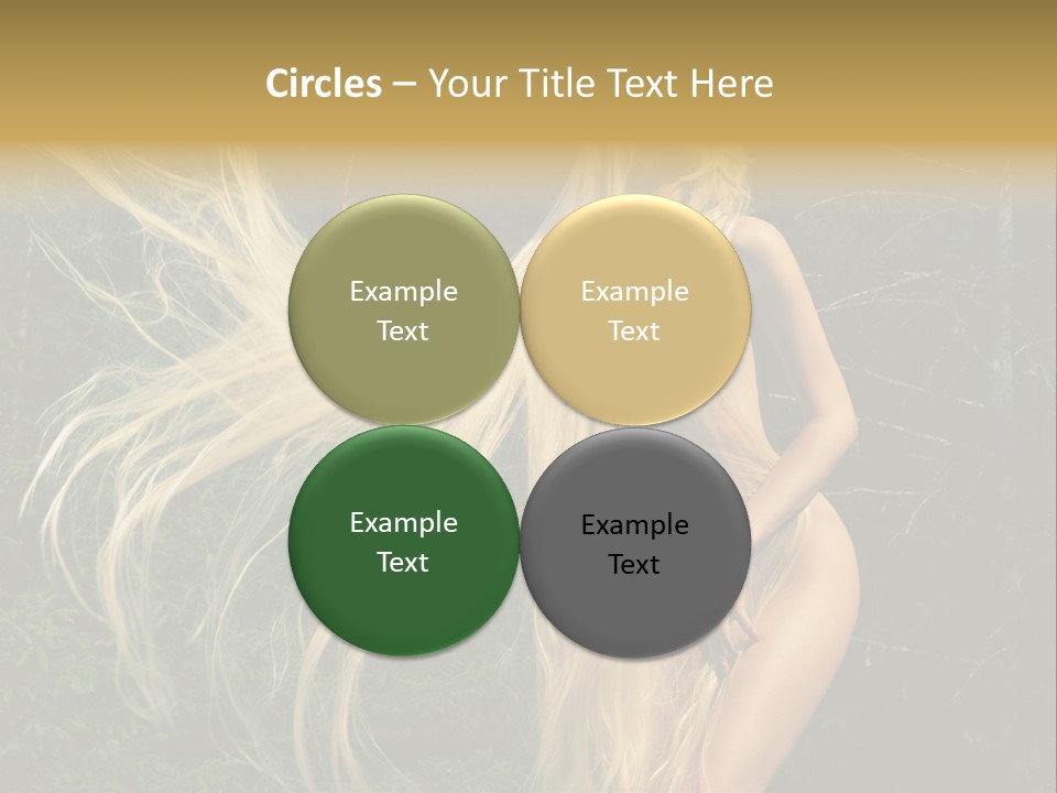 Freedom Hair Pretty PowerPoint Template