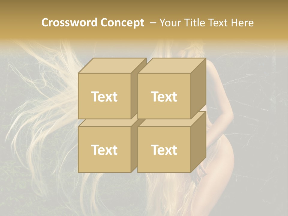 Freedom Hair Pretty PowerPoint Template