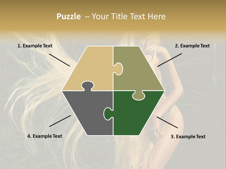 Freedom Hair Pretty PowerPoint Template