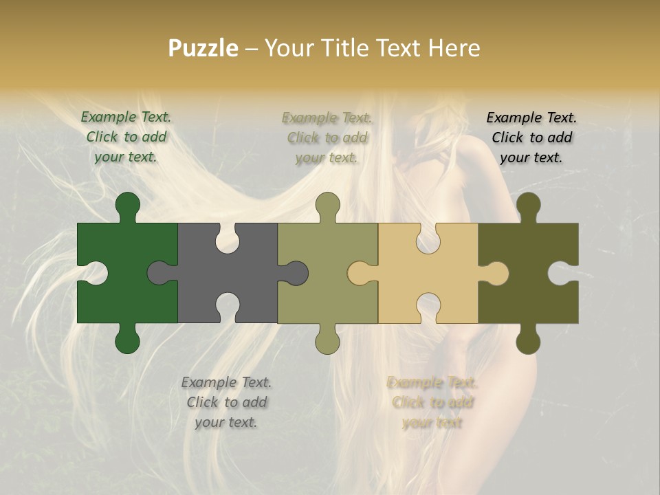 Freedom Hair Pretty PowerPoint Template