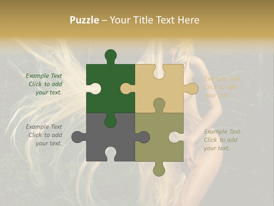 Freedom Hair Pretty PowerPoint Template