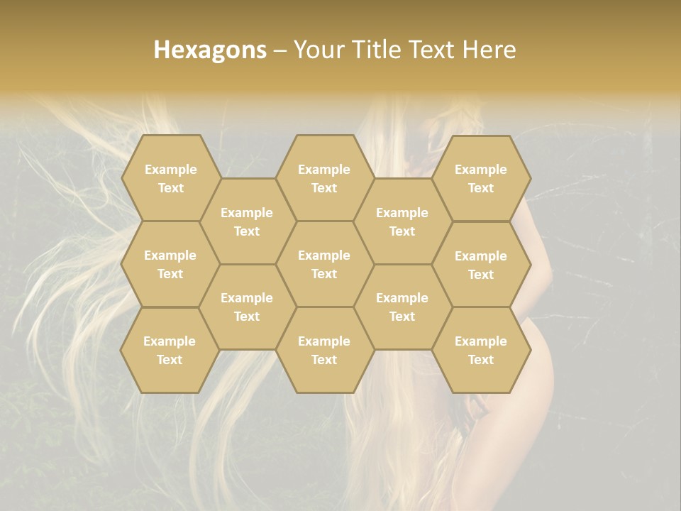 Freedom Hair Pretty PowerPoint Template