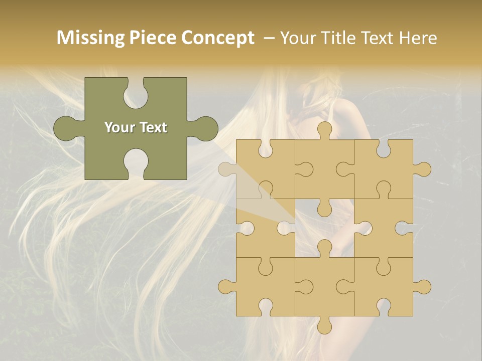 Freedom Hair Pretty PowerPoint Template