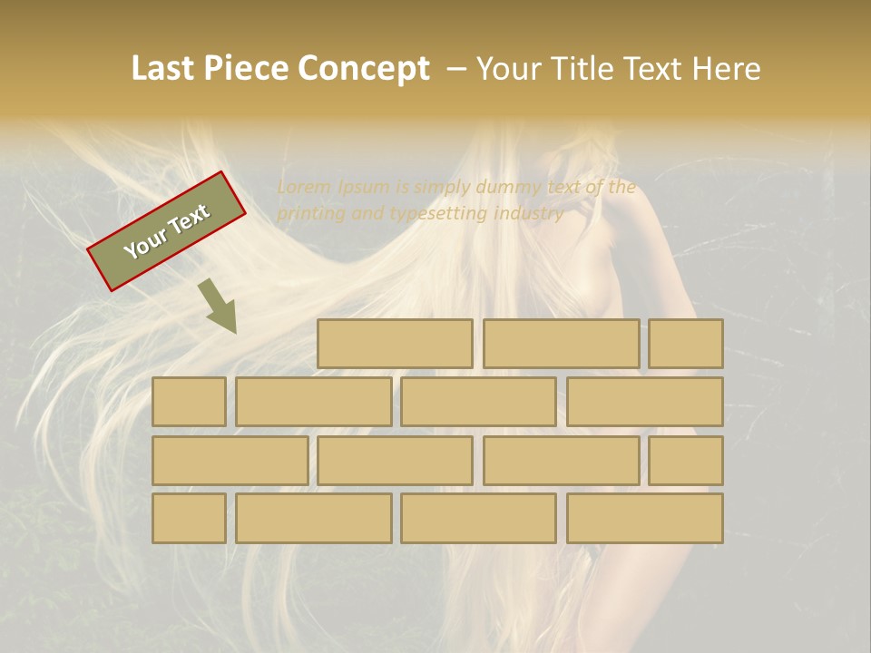 Freedom Hair Pretty PowerPoint Template