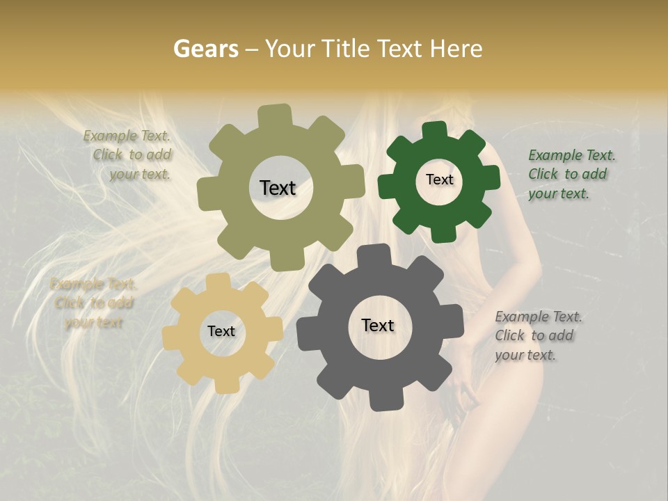 Freedom Hair Pretty PowerPoint Template