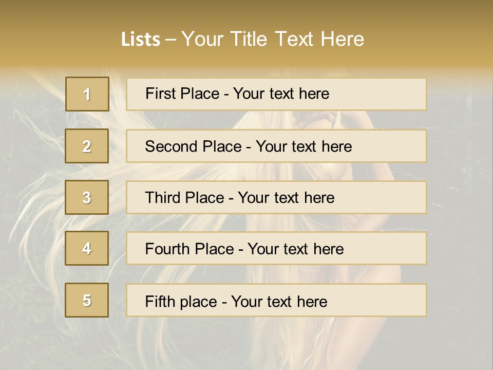 Freedom Hair Pretty PowerPoint Template
