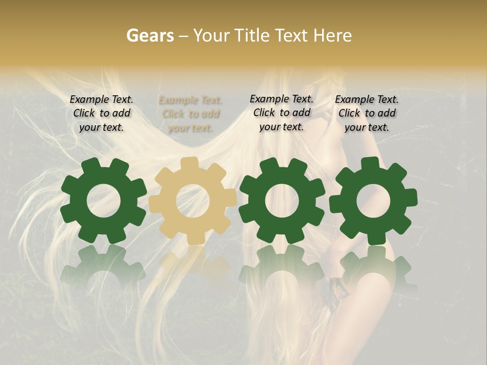 Freedom Hair Pretty PowerPoint Template