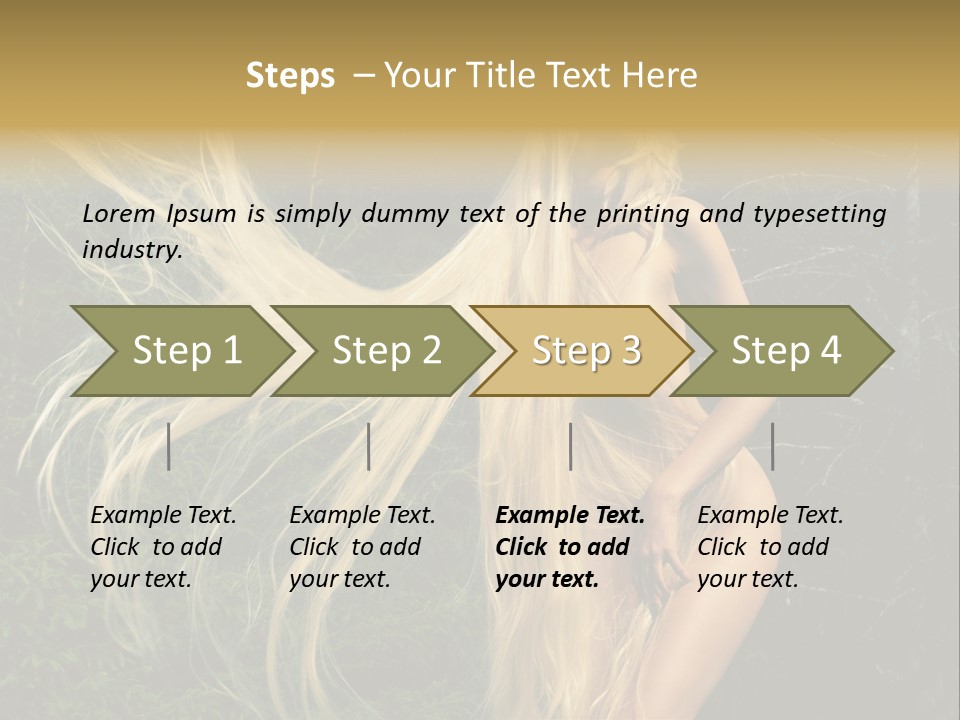 Freedom Hair Pretty PowerPoint Template