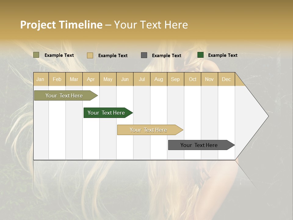 Freedom Hair Pretty PowerPoint Template