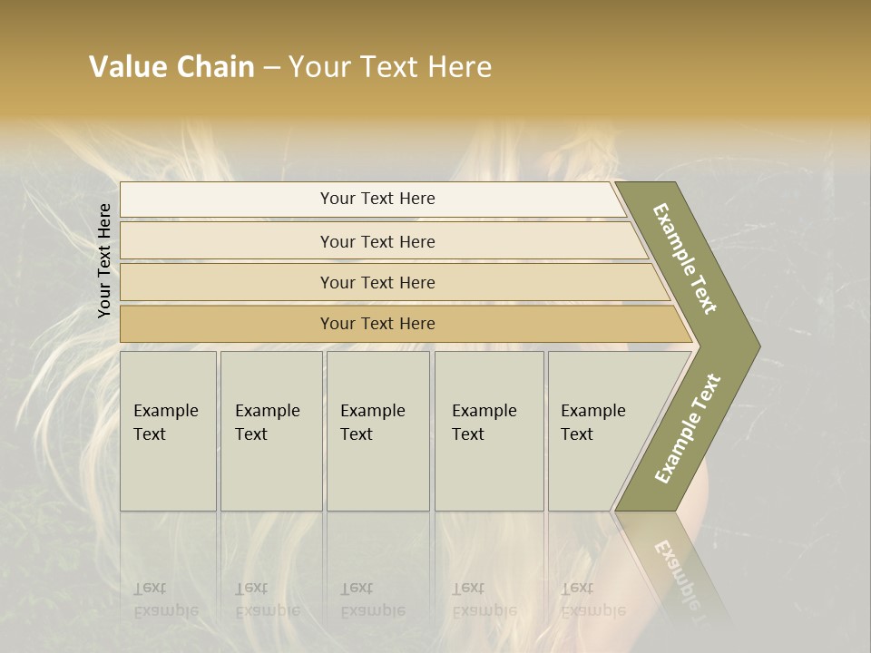 Freedom Hair Pretty PowerPoint Template