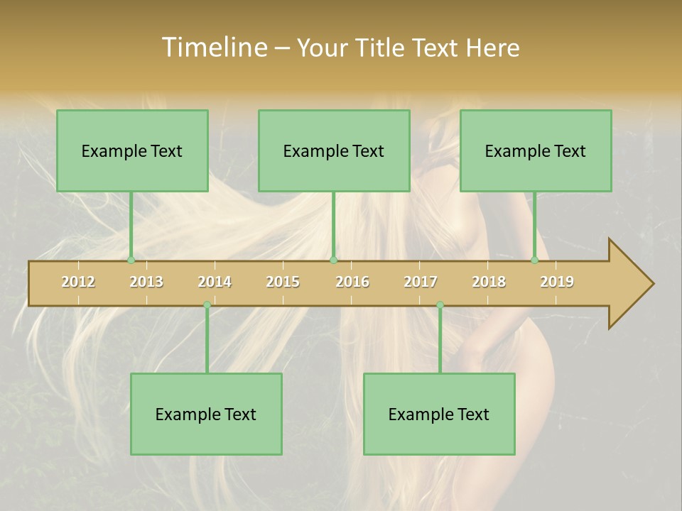 Freedom Hair Pretty PowerPoint Template