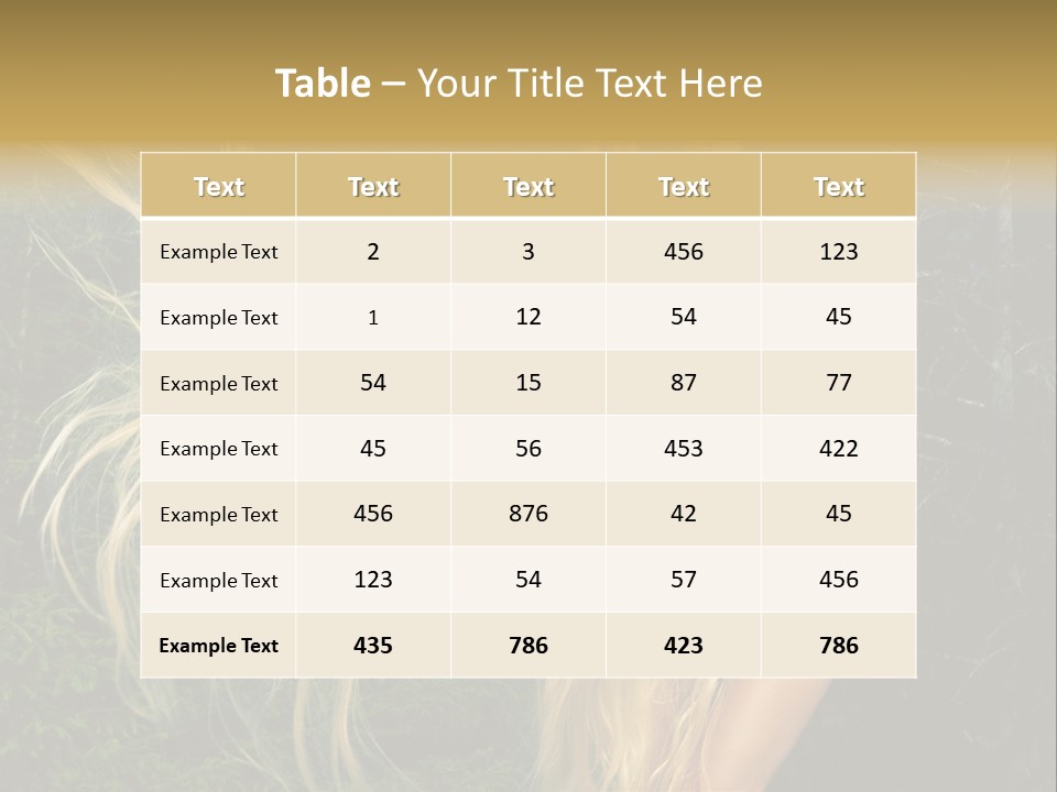 Freedom Hair Pretty PowerPoint Template