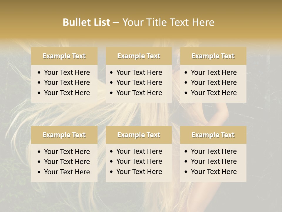 Freedom Hair Pretty PowerPoint Template