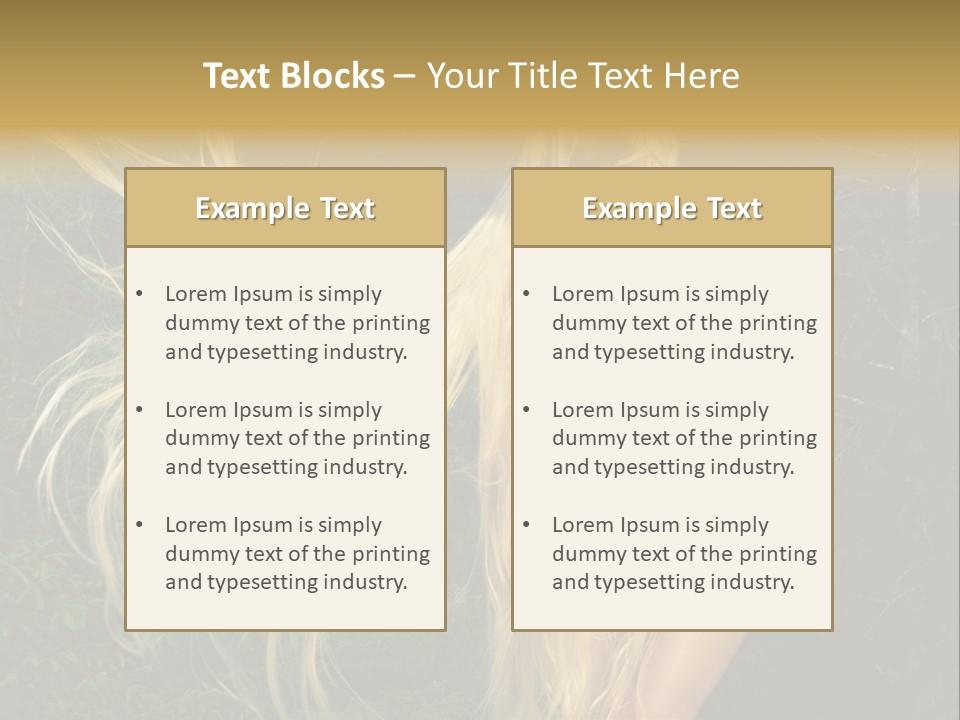 Freedom Hair Pretty PowerPoint Template