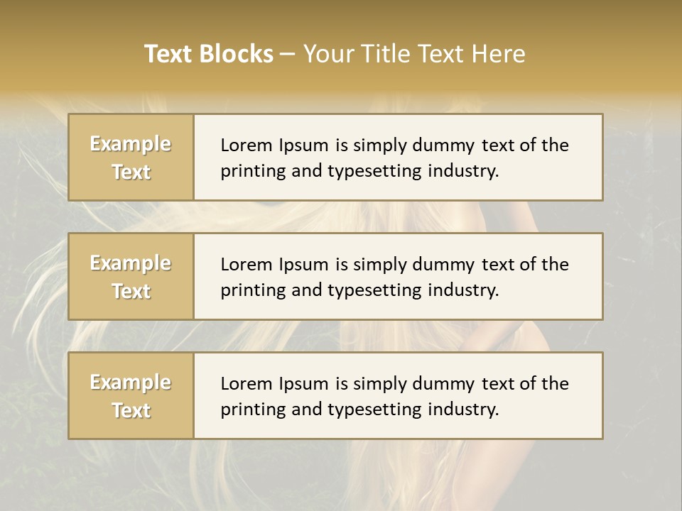 Freedom Hair Pretty PowerPoint Template