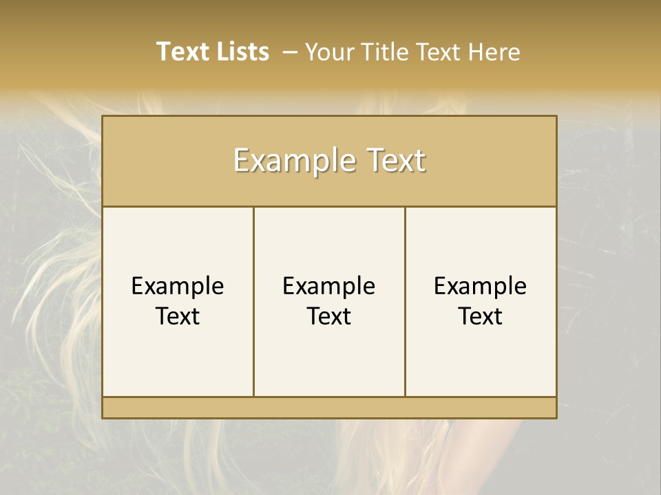 Freedom Hair Pretty PowerPoint Template