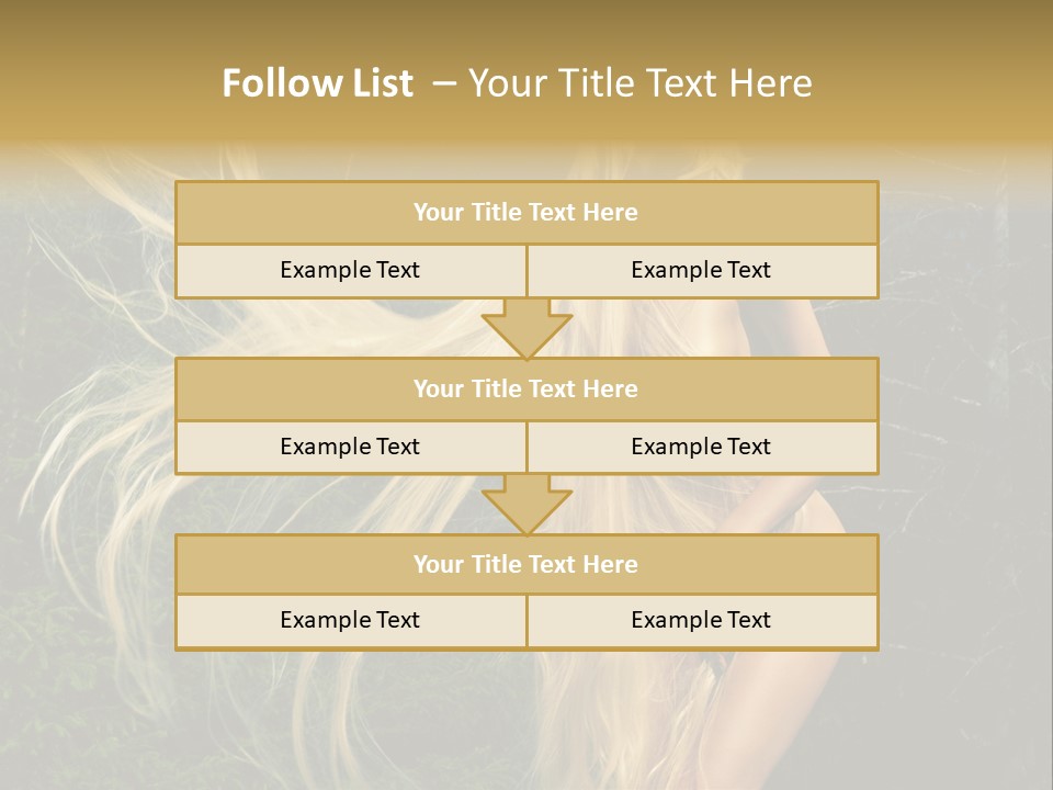 Freedom Hair Pretty PowerPoint Template