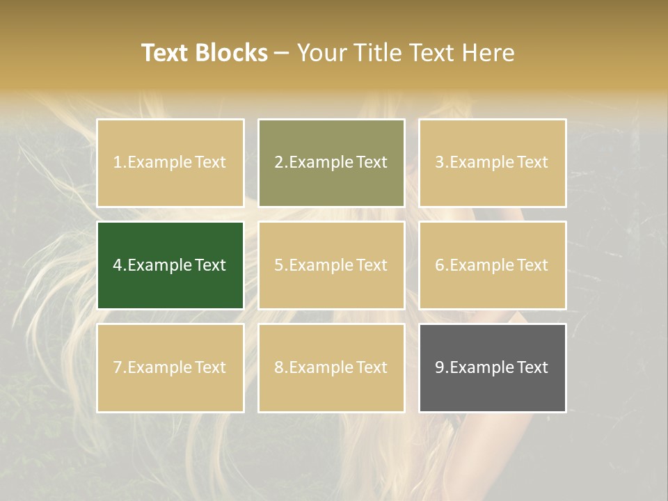 Freedom Hair Pretty PowerPoint Template