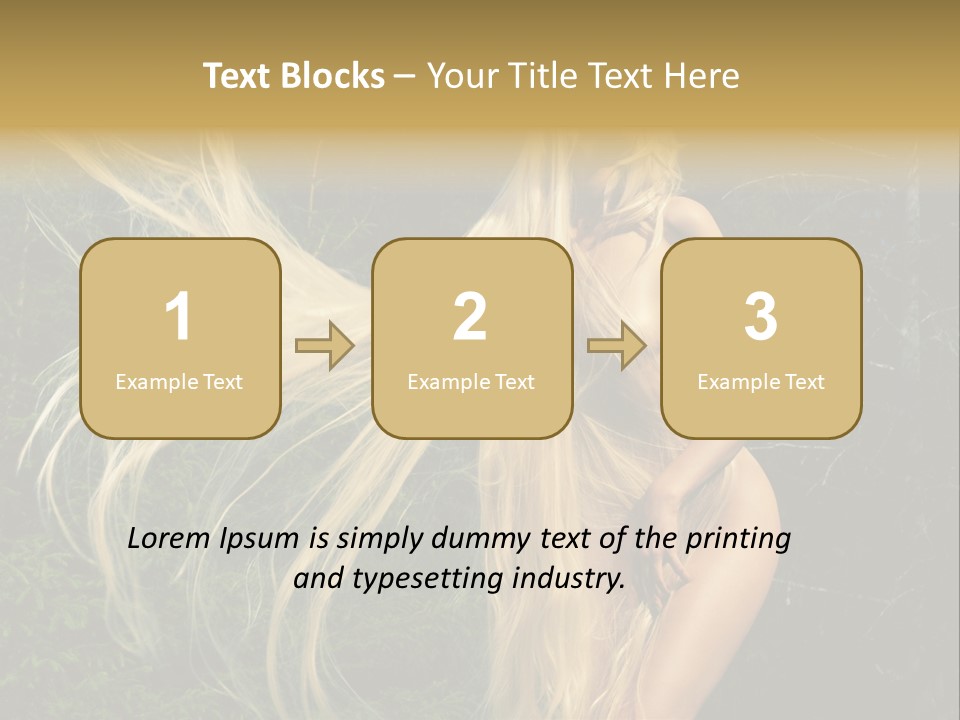 Freedom Hair Pretty PowerPoint Template