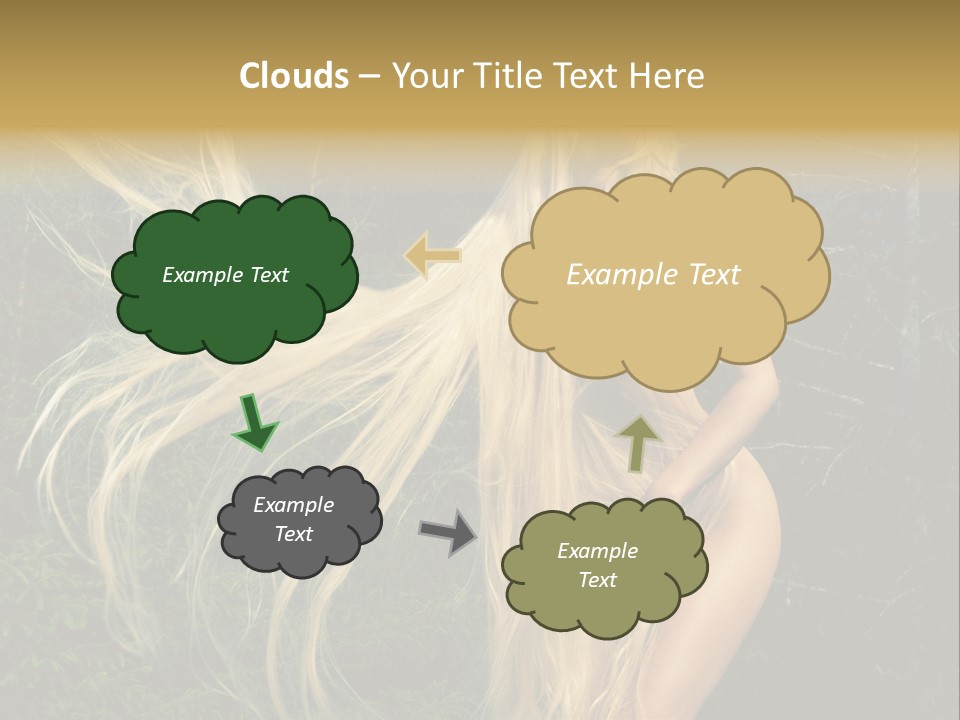 Freedom Hair Pretty PowerPoint Template