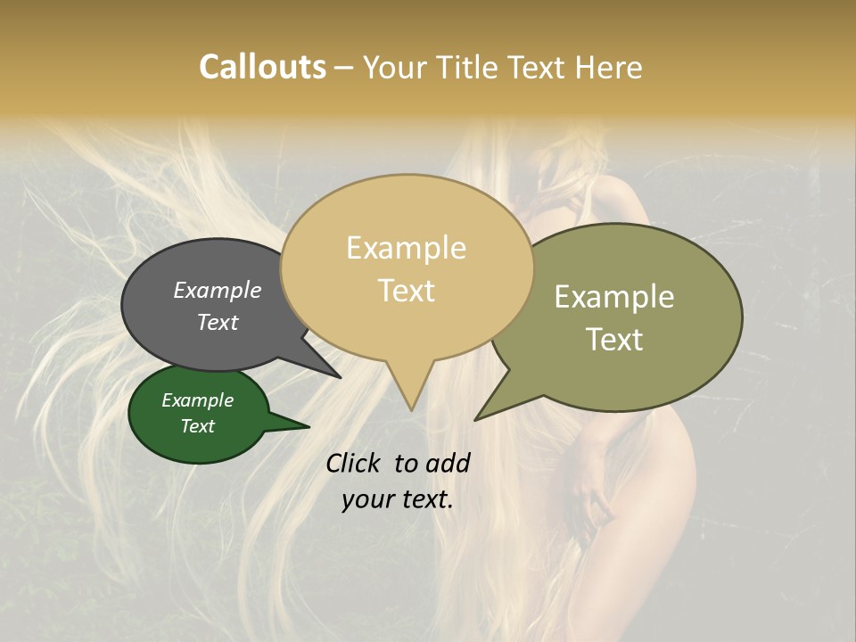 Freedom Hair Pretty PowerPoint Template