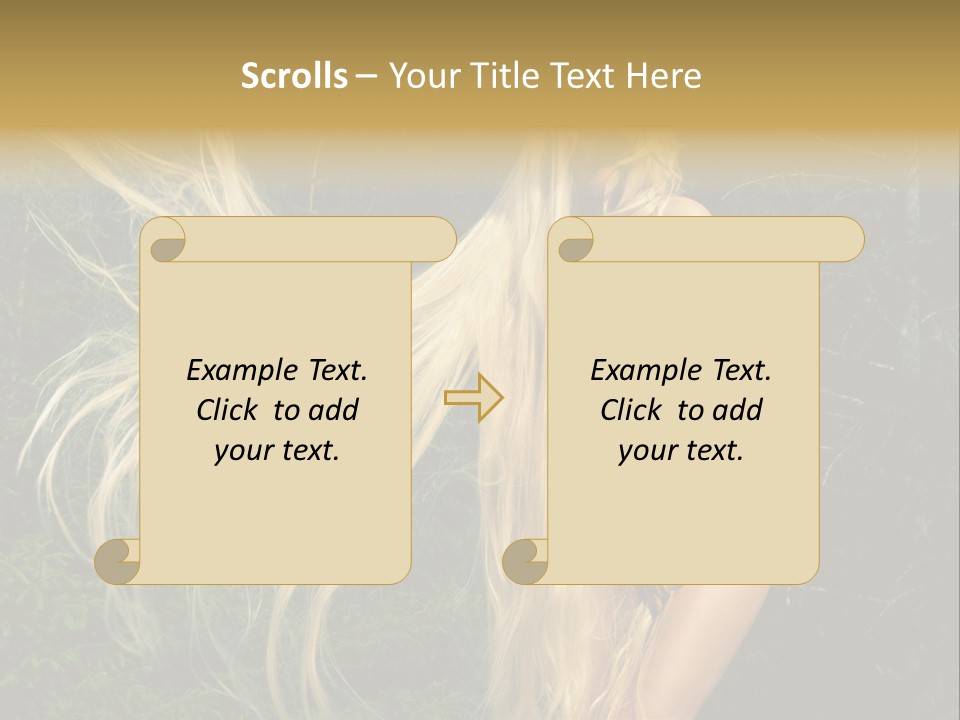 Freedom Hair Pretty PowerPoint Template