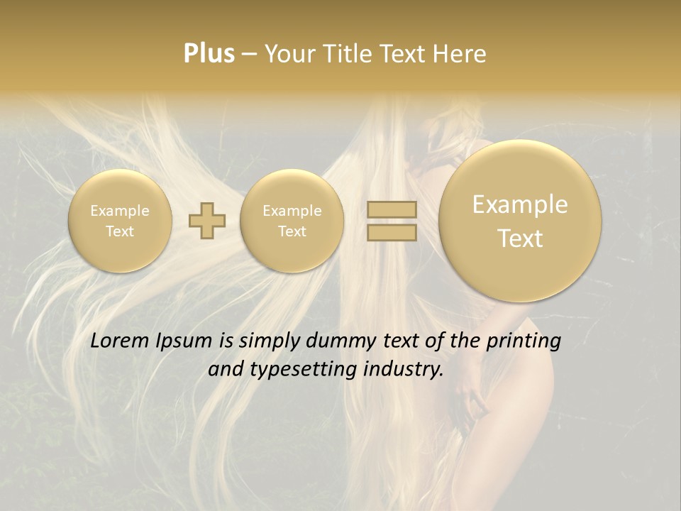 Freedom Hair Pretty PowerPoint Template