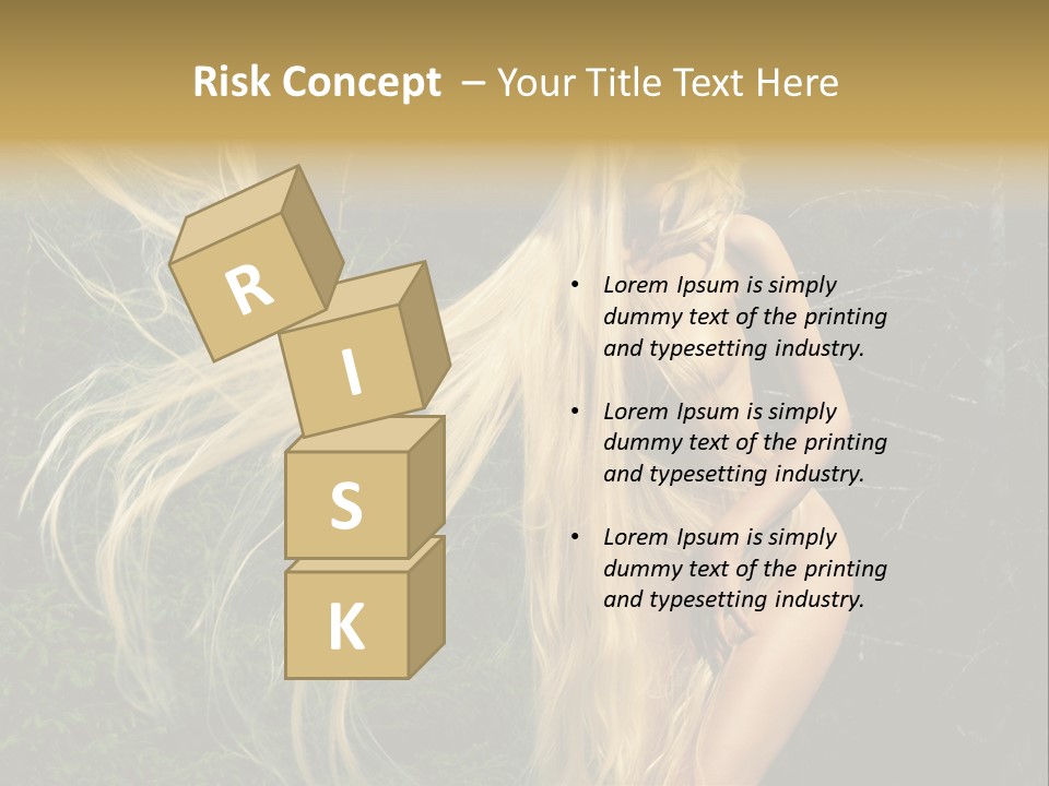 Freedom Hair Pretty PowerPoint Template