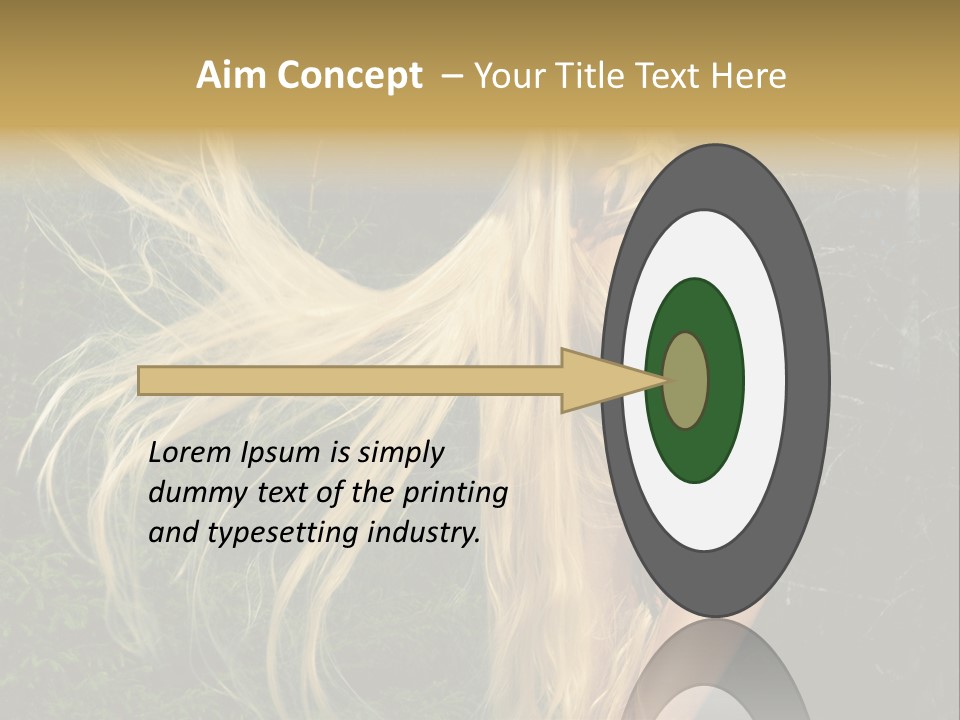 Freedom Hair Pretty PowerPoint Template