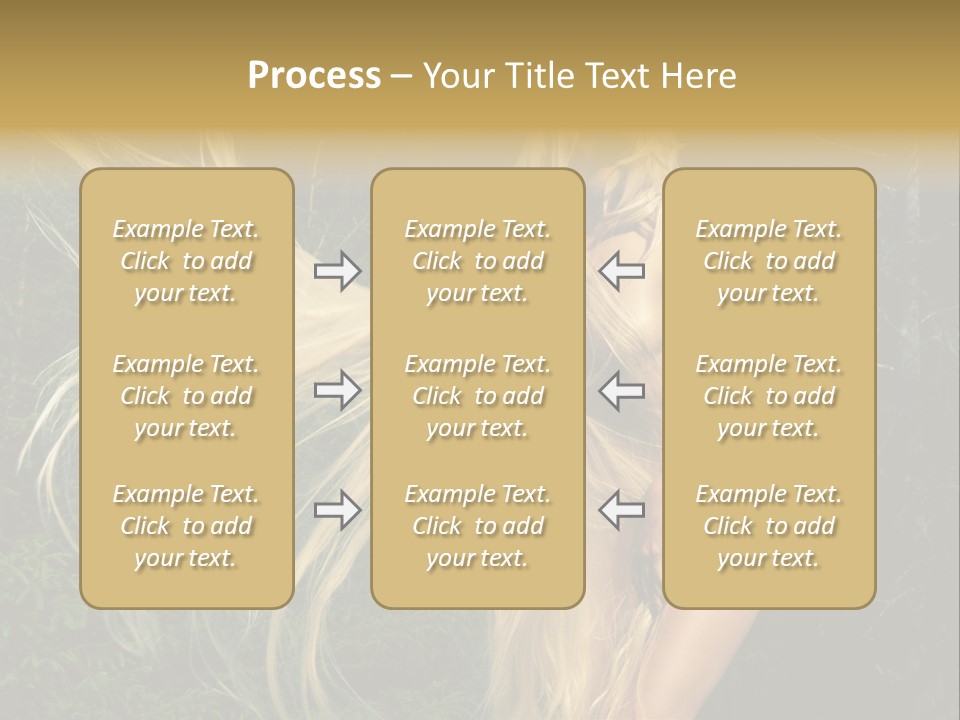 Freedom Hair Pretty PowerPoint Template