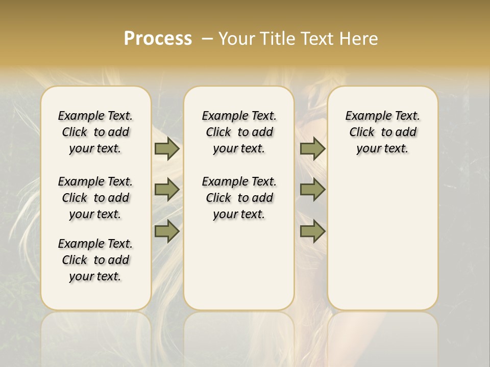 Freedom Hair Pretty PowerPoint Template