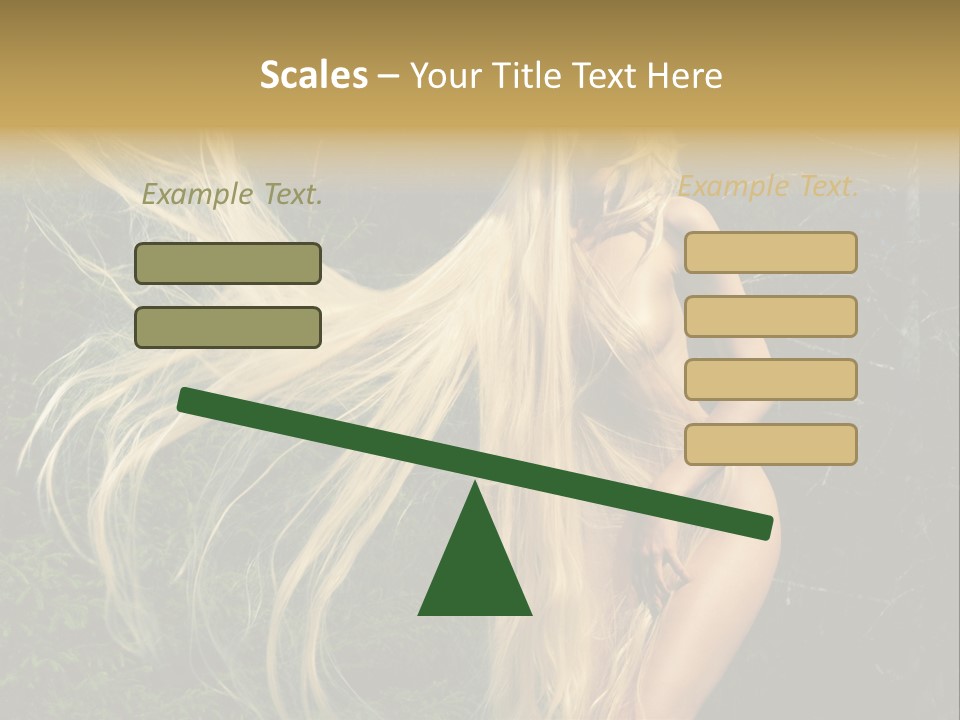 Freedom Hair Pretty PowerPoint Template