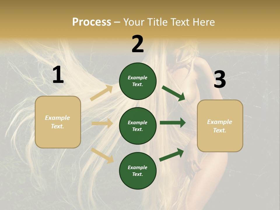 Freedom Hair Pretty PowerPoint Template